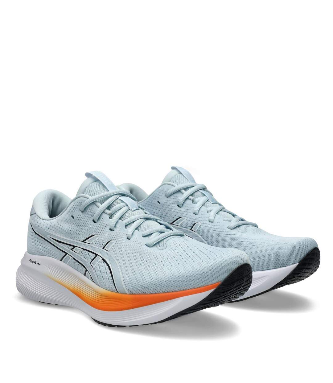 Mens Cushioned Trainers Cool Grey White Asics-4