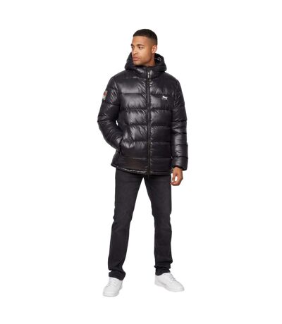 Mens Deargo Slim Puffer Jacket Black Born Rich