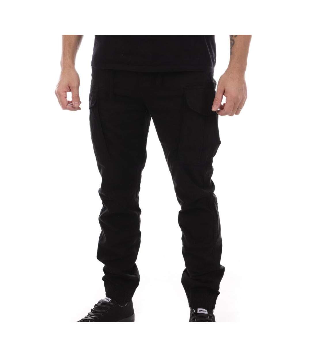 Pantalon Cargo Noir Homme Schott Relax - 32