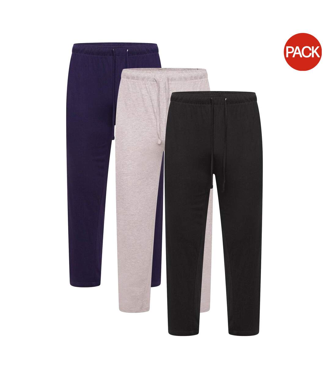 Pack Of 3  Mens Lounge Pants  Black Navy Grey Keanu-2
