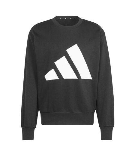 Mens Logo Crew Neck Sweatshirt Black Adidas