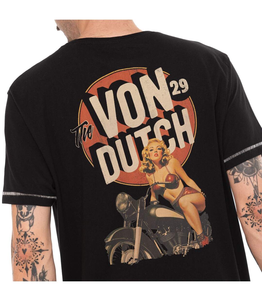 T-shirt homme regular en jersey 160GSM print devant et dos Bitch Vondutch-4