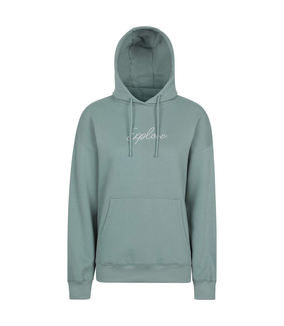 Womens/ladies explore relaxed fit hoodie khaki green Mountain Warehouse-1