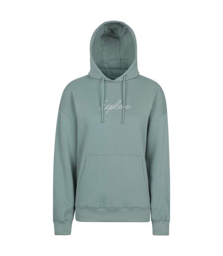 Womens/ladies explore relaxed fit hoodie khaki green Mountain Warehouse