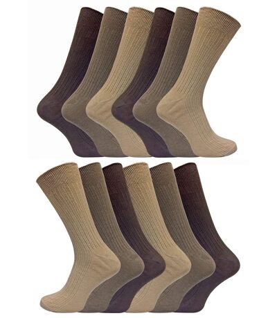 12 Pairs Mens Thin Soft 100% Cotton Plain Coloured Socks