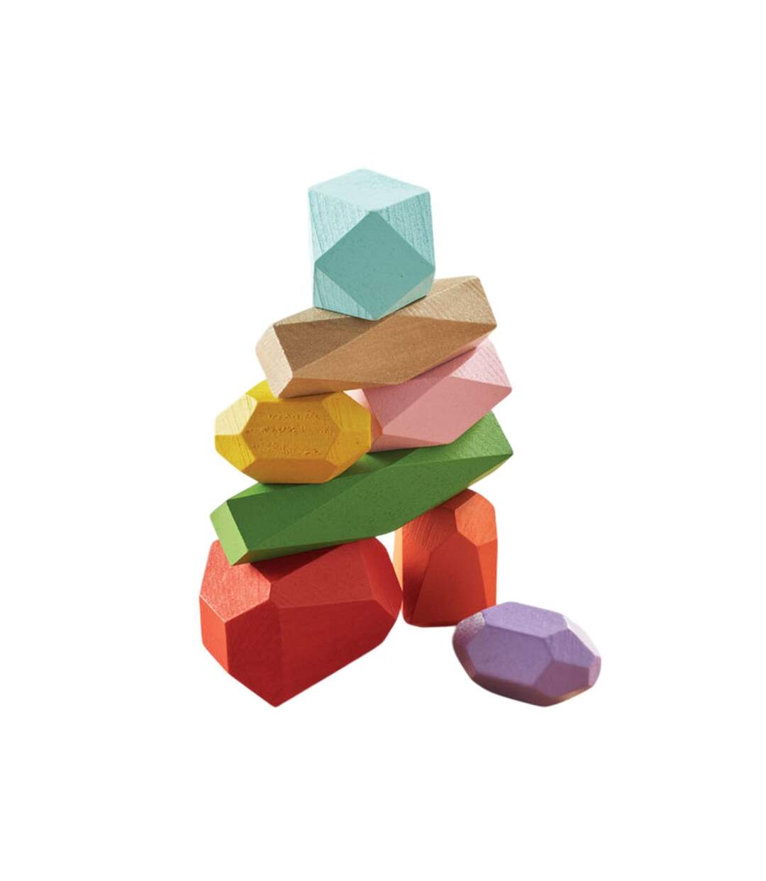 Pack of 8  Dolmen wood stacking rocks  one size multicoloured MidOcean-2