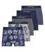Mens Lonty 5 Pack Boxer Shorts Cotton Grey Navy Charcoal Underwear-1