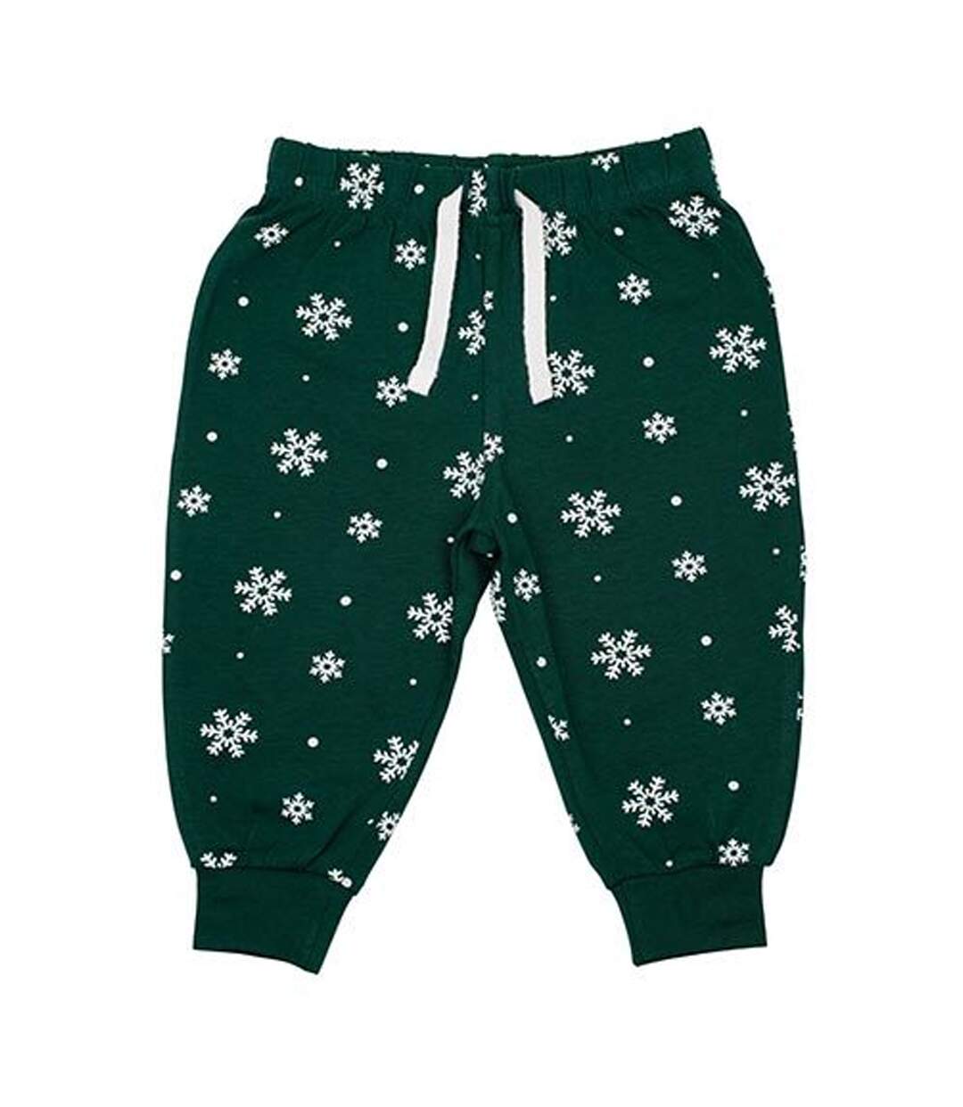 Pantalon De Jogging Motif/style Flocons De Neige Bébé Vert Bouteille Blanc Larkwood-2