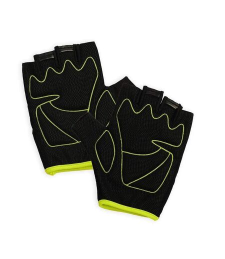 Mens training gloves black/green Fitness Mad