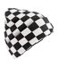 Bonnet Motif/style Damier Noir Blanc Doux Beechfield-1