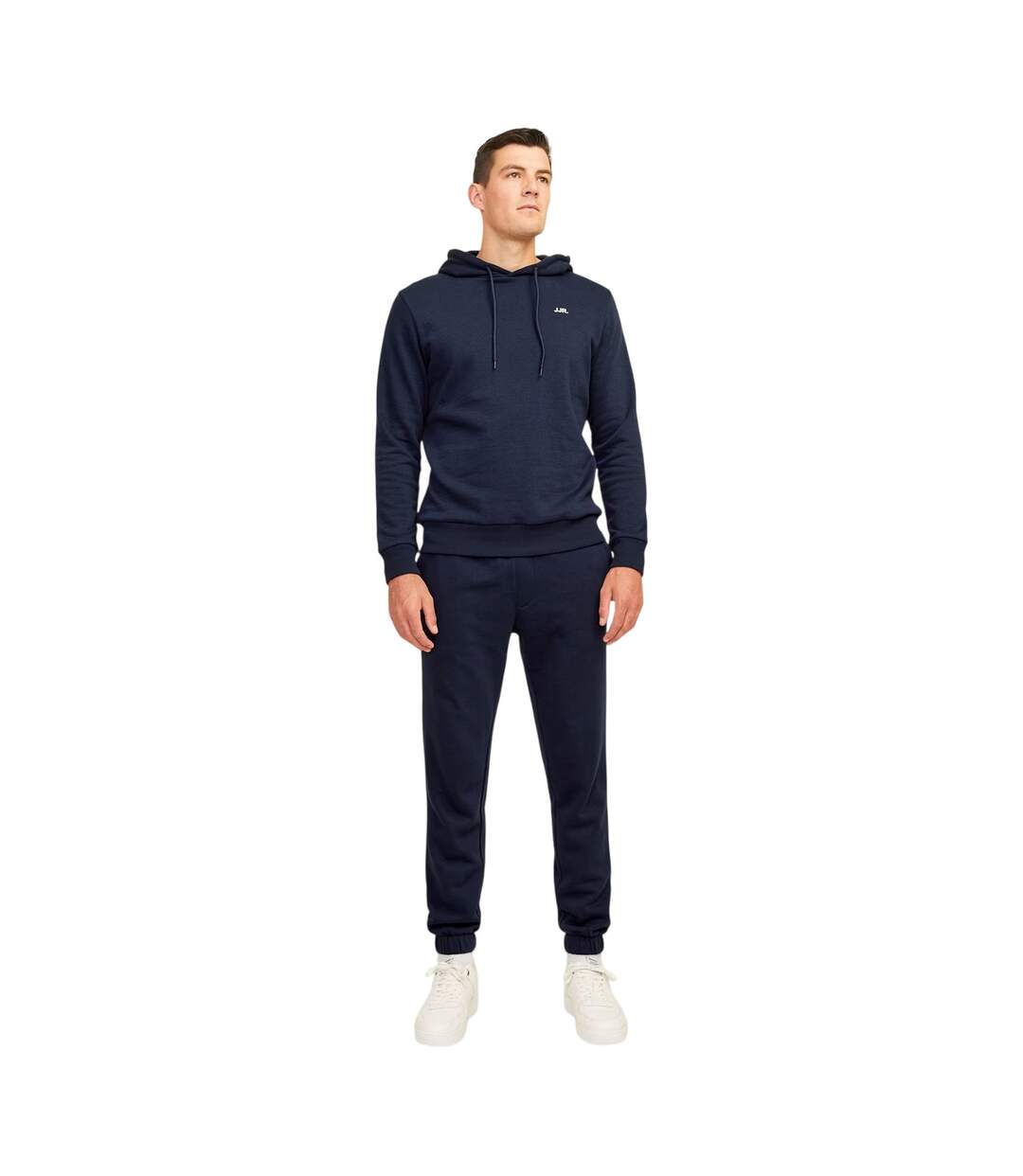 Mens Logo Regular Hoodie Navy JJ Rebel-4
