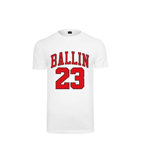 Mens Ballin 23 Round Neck T-shirt Blanc Mister Tee