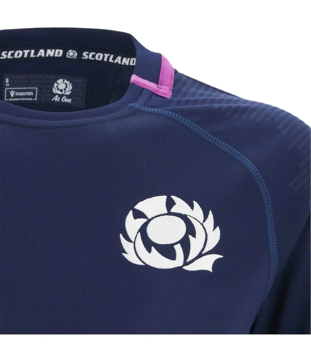 Womens/ladies 2025/2026 Crest Rugby Shirt Navy Scotland RU-3