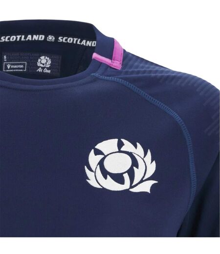 Womens/ladies 2025/2026 Crest Rugby Shirt Navy Scotland RU