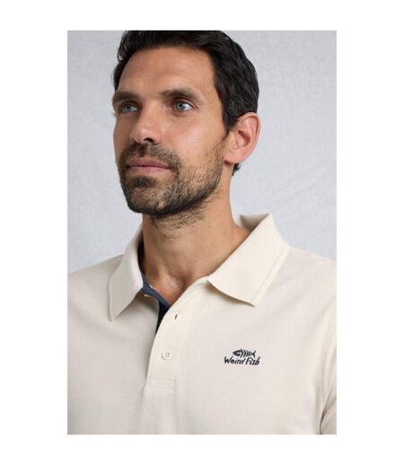 Mens miles pique organic polo shirt string Weird Fish