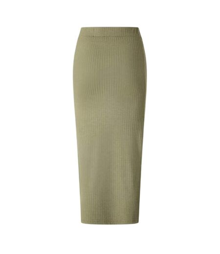 Jupe Mi-longue Femme Vert Lichen Foncé Pieces
