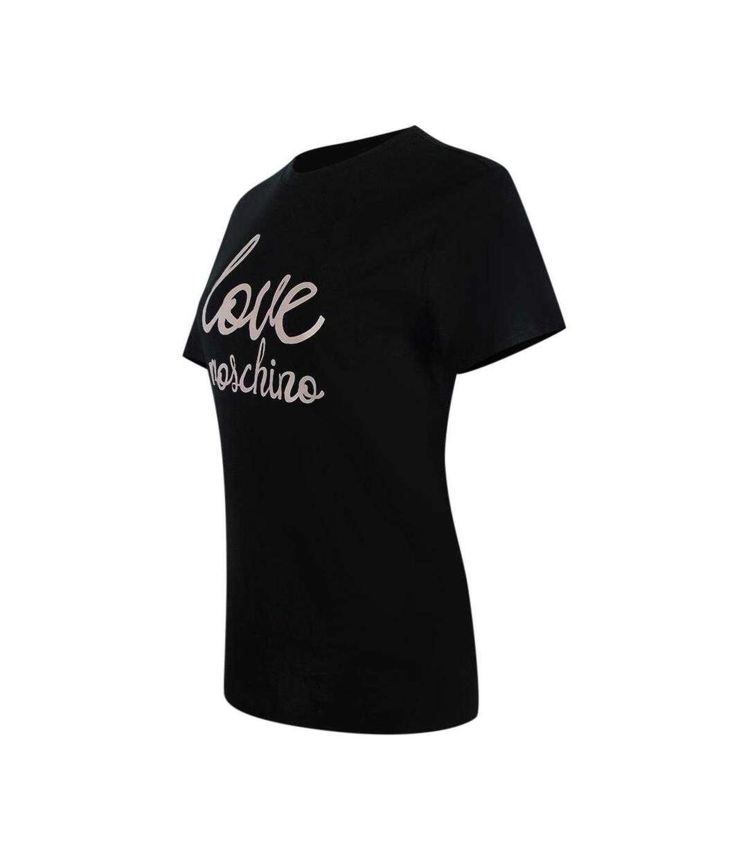 T-shirt Motif/style Vif Femme Noir Rose Foncé Love Moschino-3