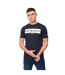 Mens Kratmoss T-shirt Navy Crosshatch-2