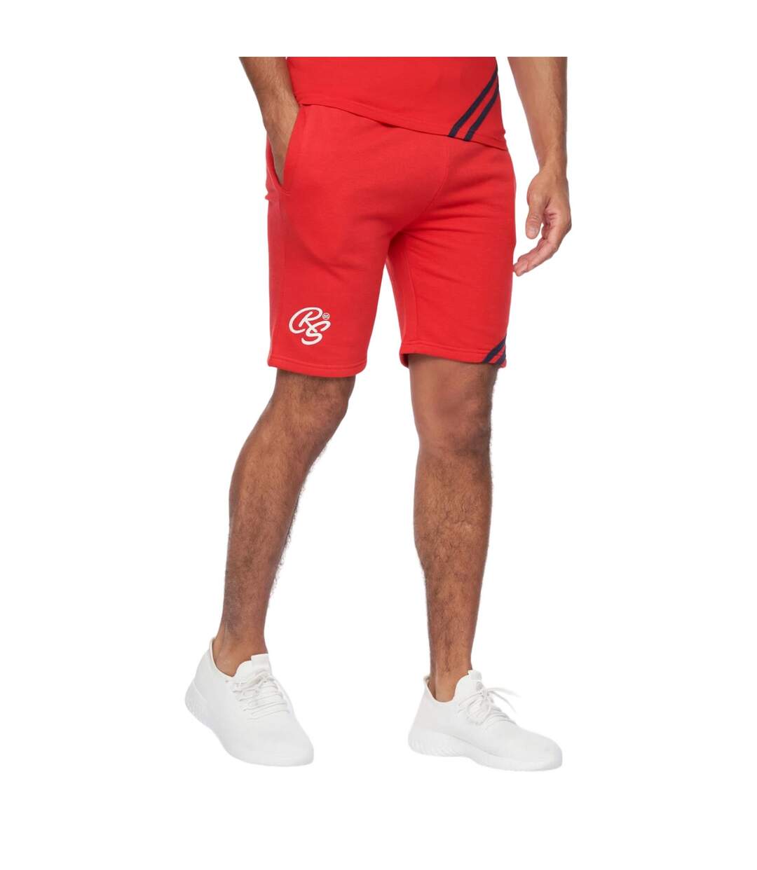 Ensemble t-shirt et short hamlax homme rouge / bleu marine Crosshatch