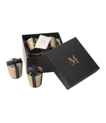 Lot de 4 Bougies Parfumées M-Chic 7cm Oud & Amber