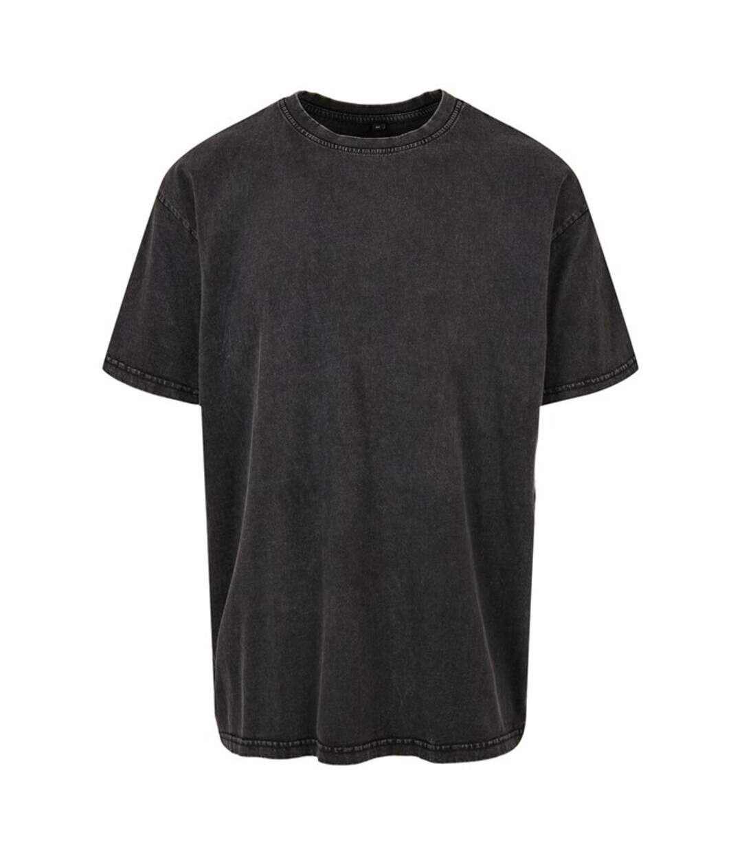Mens Heavyweight Oversized T-shirt Black Build Your Brand-2