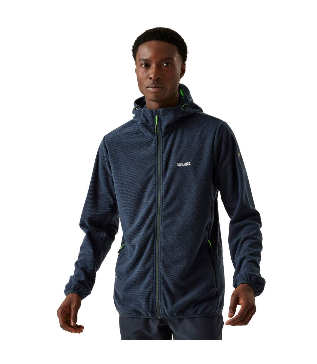 Mens tahill full zip fleece jacket navy/green flash Regatta