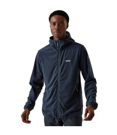Mens Tahill Full Zip Fleece Jacket Navy Green Flash Regatta