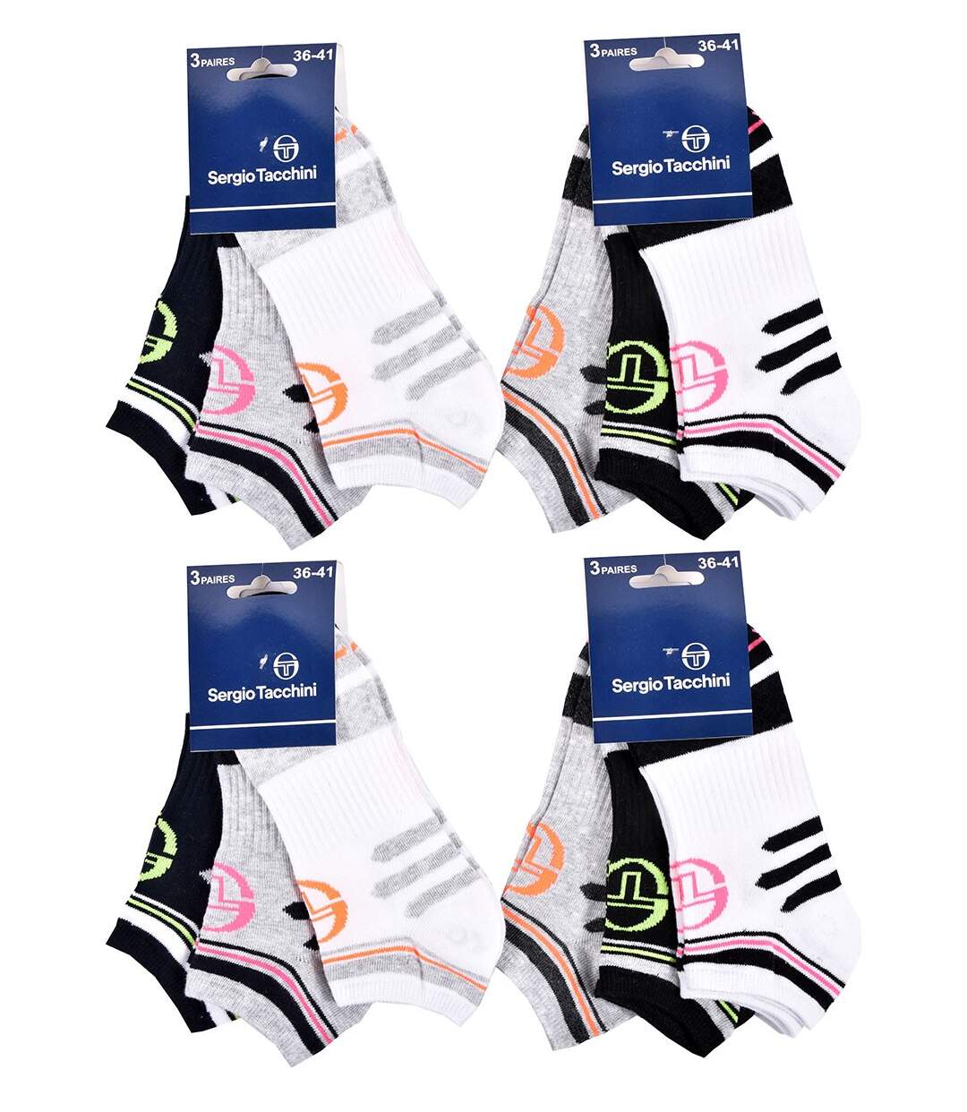 Chaussettes Femme SNEAKER SERGIO TACCHINI Lot de 12 Pack de 12 Paires 2548-3