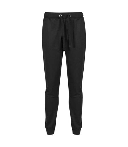 Mens Cuffed Ankle Jogging Bottoms Black Iron Mountain