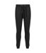 Mens Cuffed Ankle Jogging Bottoms Black Iron Mountain-2