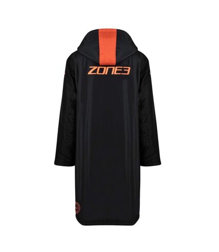 Unisex adult polar fleece recycled parka black/orange Zone3