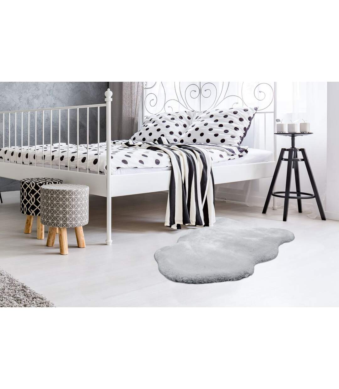 Tapis Déco Sheep 60x90cm Bleu Gris-2