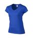T-shirt À Manches Courtes Et Col En V Femme Bleu Royal Gildan-4