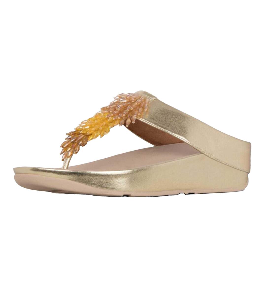Womens/ladies Rumba Ombre Toe Post Sandals Golden Fit Flop-1