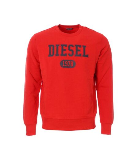 Sweat rouge homme diesel felpa - l