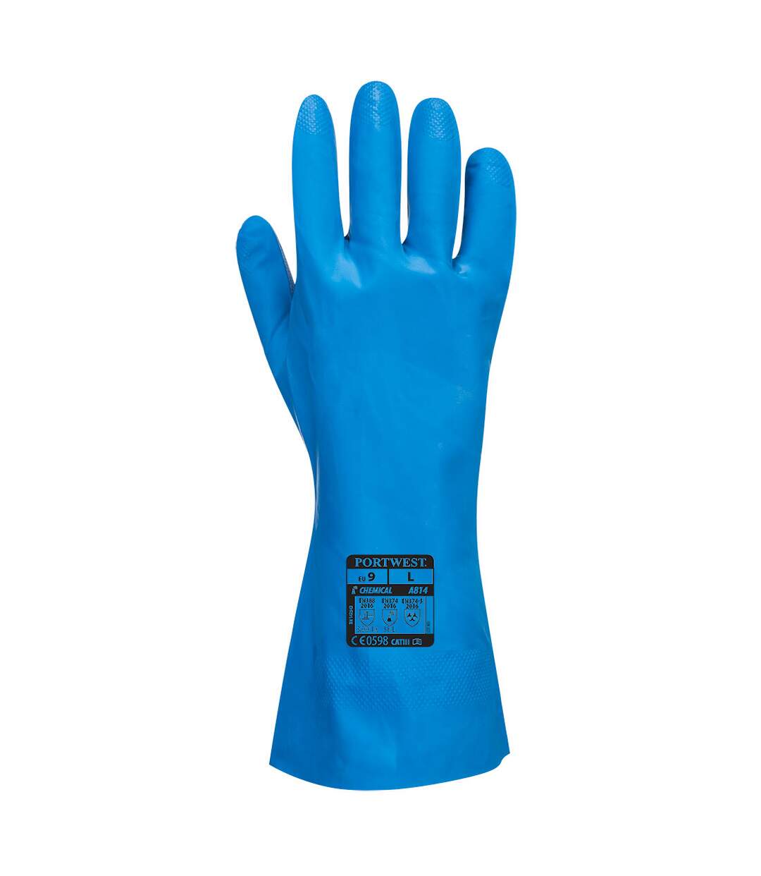 Unisex adult nitrile food industry gauntlet xs blue Portwest-2