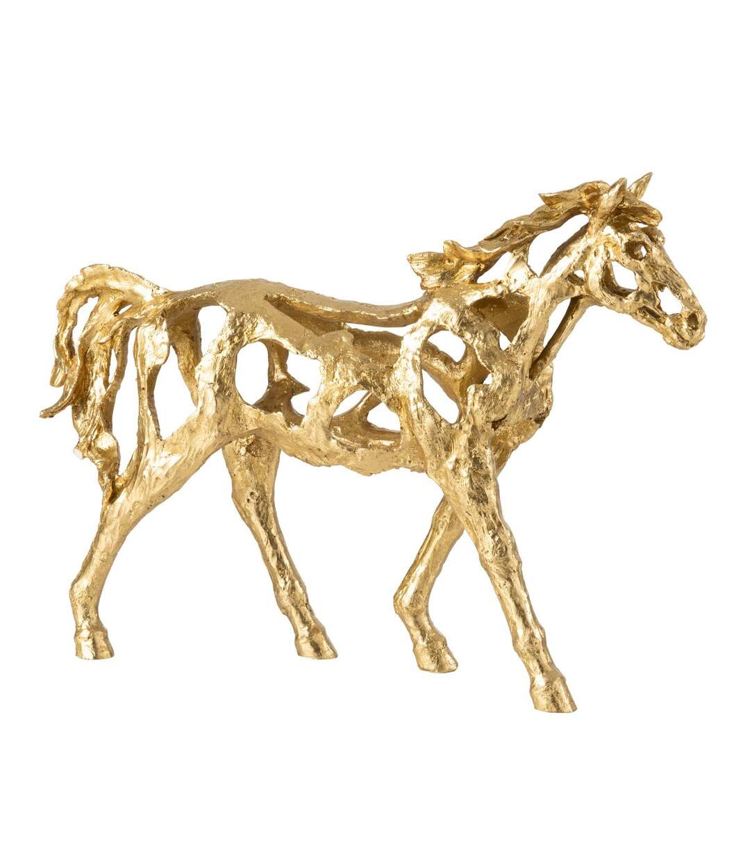 Statuette Cheval Ajouré Hollywood 57cm Doré-1