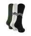 3 Pack Core Sport Ribbbed Top Crew Socks for Men-3