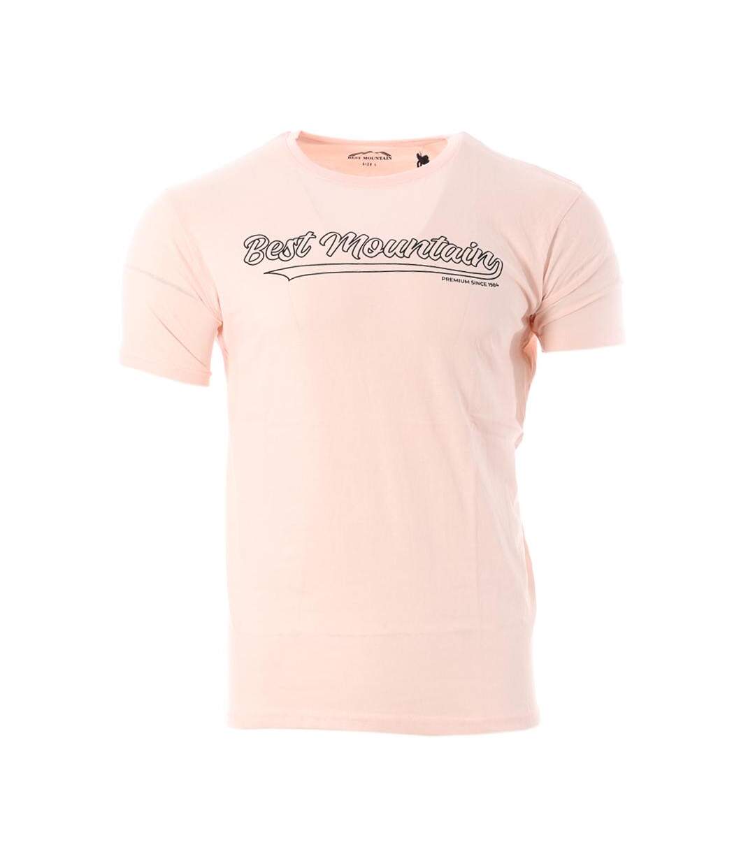 T-shirt rose homme best mountain ts07 - l-1