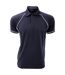Finden & Hales Mens Piped Performance Sports Polo Shirt (Navy/White) - UTRW427-1