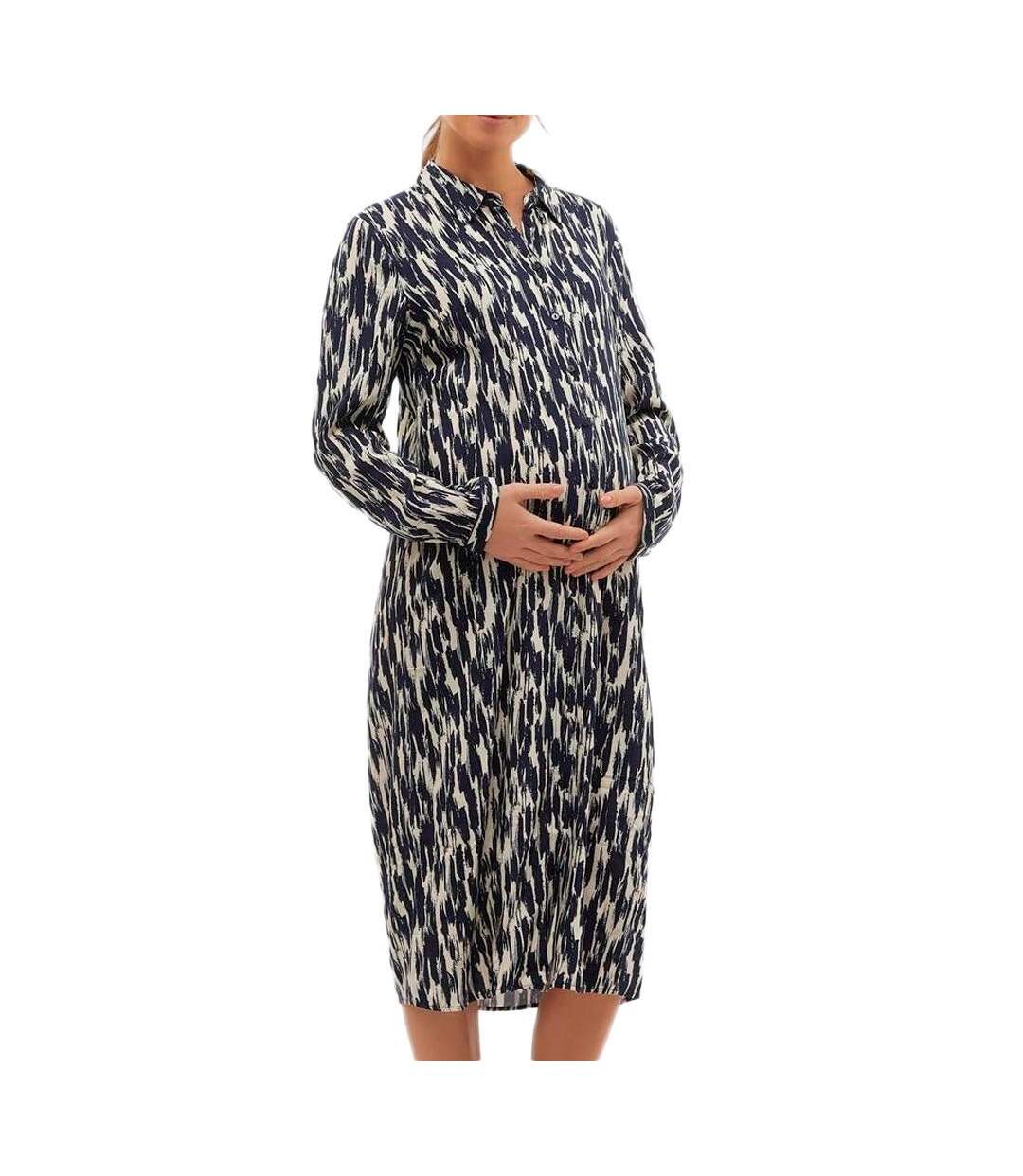 Robe Noir/Écru Femme Vero Moda Maternity Joy - L