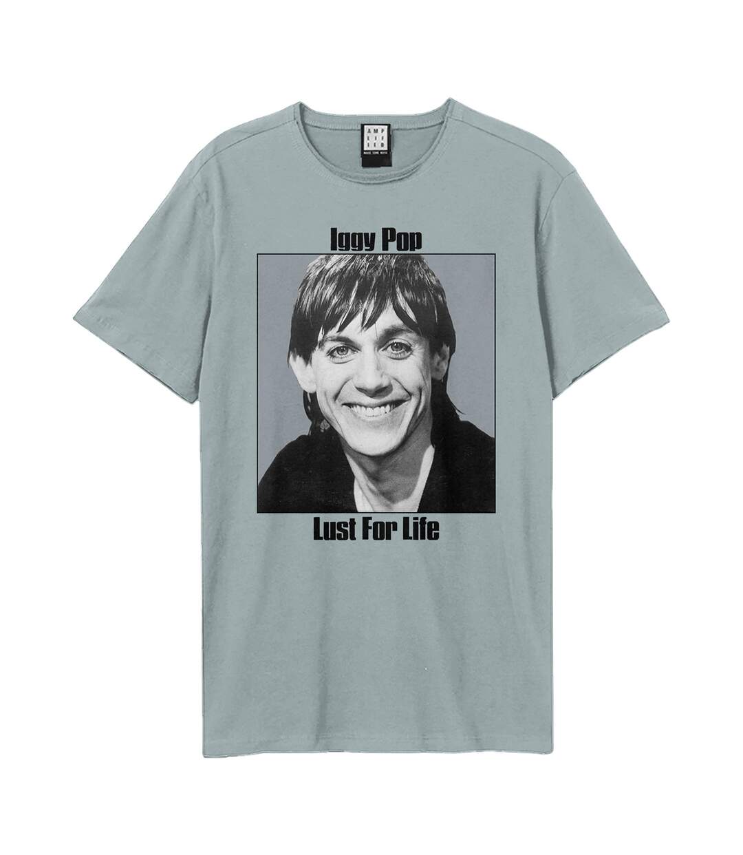 T-shirt Iggy Pop Lust For Life Adulte Bleu Amplified-1