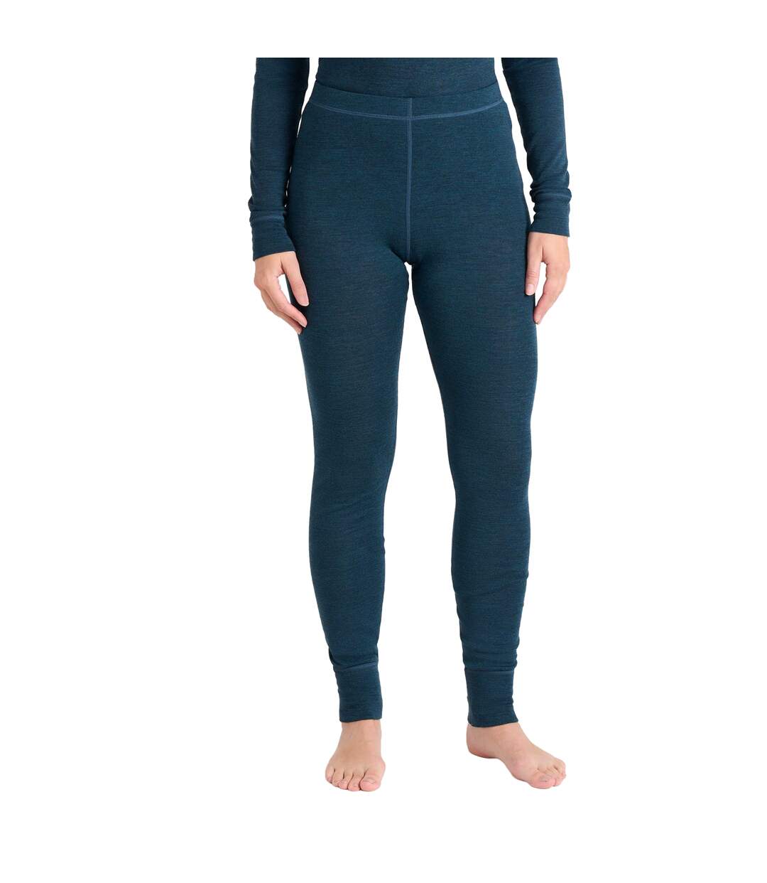 Bas Thermique Texturé À Taille Élastiquée Merino Femme Bleu Sarcelle Mountain Warehouse-1