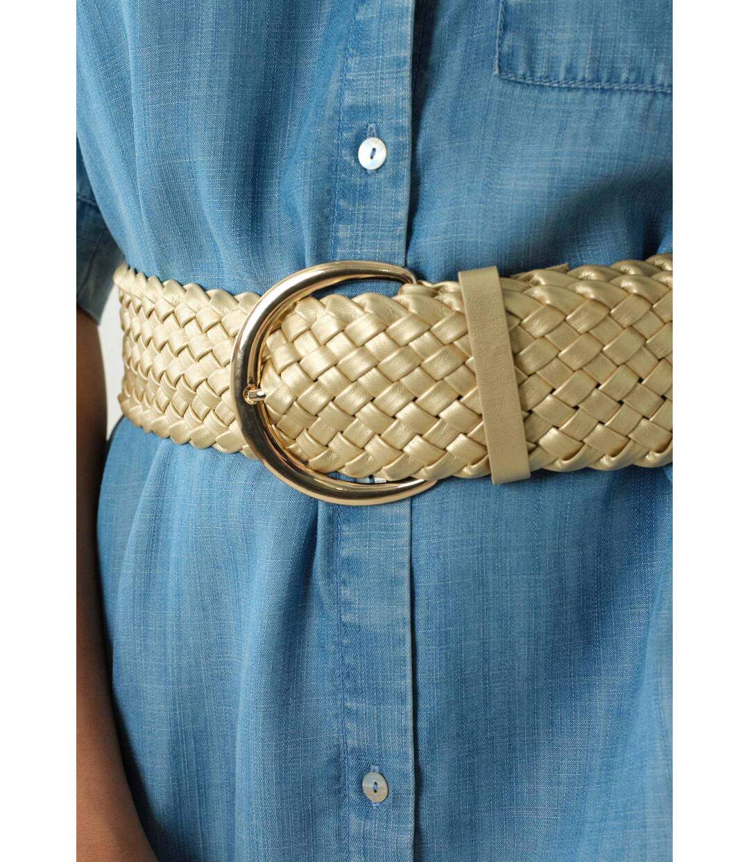 Ceinture femme dorée AVELA-2