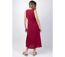 Robe longue larges bretelles SERAPHINE couleur unie framboise Coton Du Monde-4