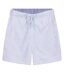 Unisex Adult Organic Cotton Striped Lounge Shorts Seal Grey Loungers-2