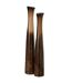 Vase Cylindrique en Verre Lester 60cm Marron Foncé-2