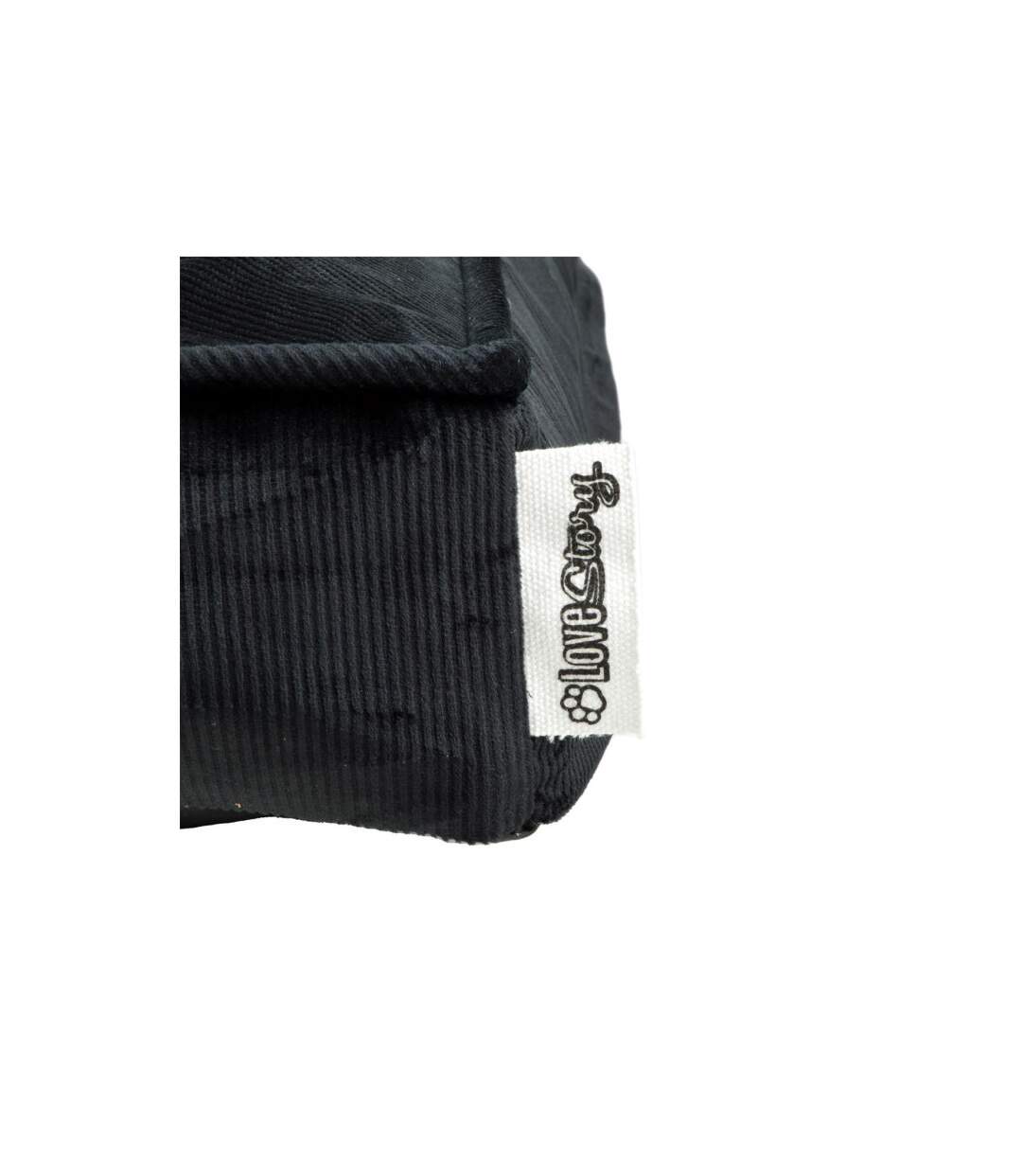 Coussin Rectangle Chien & Chat Velours Crafty 80cm Noir-2