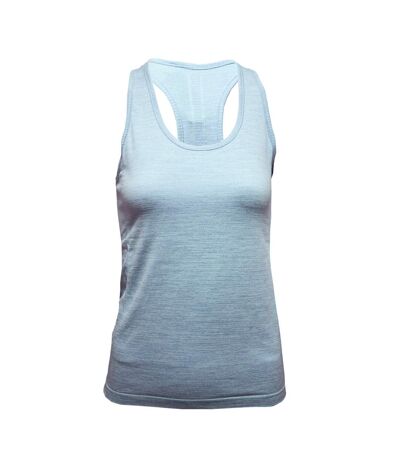 Womens/ladies multi sport melange seamless 3d vest sky blue TriDri