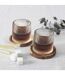 Lot de 2 verres à whisky et leur support CASK-2
